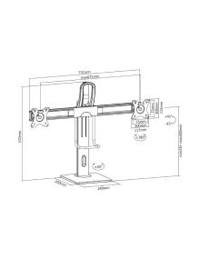 Soporte para 2 Monitores Aisens DT27TSR-065/ hasta 6kg