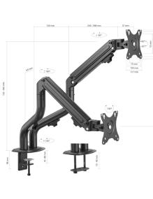 Soporte para 2 Monitores o TV Aisens DT32TSR-141/ hasta 8kg