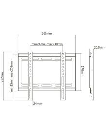 Soporte de Pared Fijo Aisens WT42F-157 para TV de 32-42'/ hasta 35kg