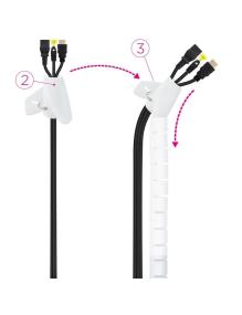 Organizador de Cables en Espiral Nanocable 10.36.0003-W/ 3m