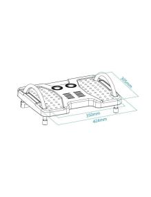 Reposapiés Ajustable/ Inclinable TooQ TQFR0601-G/ 424 x 305 x 145 mm