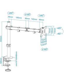 Soporte para Monitor TooQ DB1032TN-B/ hasta 8kg