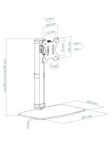 Soporte para Monitor TooQ DB1127TN-B/ hasta 6kg