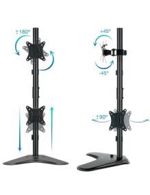 Soporte para 2 Monitores TooQ DB1703TNV-B/ hasta 9kg