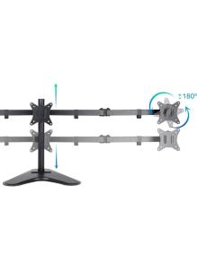 Soporte para 3 Monitores TooQ DB1704TN-B/ hasta 7kg