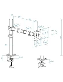 Soporte para Monitor TooQ DB1801TN-B/ hasta 8kg