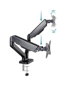 Soporte para 2 Monitores TooQ DB5132TNR-B/ hasta 9kg