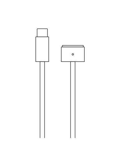 Cable Apple USB Tipo-C a Magsafe 3 para MacBook Pro 14' y 16'/ 2021/ 2m