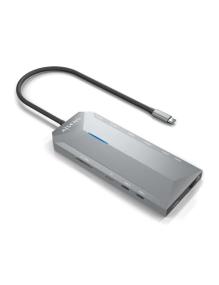 Docking USB Tipo-C Aisens ASUC-12P005-GR/ 2xHDMI/ 3xUSB/ 2xUSB Tipo-C/ 1xRJ45/ 1xAudio/ 1xLector Tarjetas/ 1x Jack/ 1xUSB Tipo-C