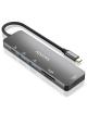 Docking USB Tipo-C Aisens ASUC-6P016-GR/ 1xHDMI/ 2xUSB/ 1xLector Tarjetas/ 1xUSB Tipo-C PD/ Gris