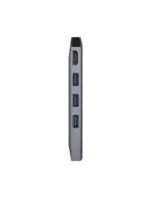 Docking USB Tipo-C Aisens ASUC-8P004-GR/ 1xHDMI/ 3xUSB/ 1xRJ45/ 1xLector Tarjetas / 1xUSB Tipo-C PD/ Gris