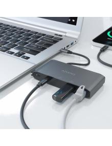 Docking USB Tipo-C Aisens ASUC-8P010-GR/ 1xHDMI/ 1xVGA/ 2xUSB/ 1xRJ45/ 2xUSB Tipo-C/ 1xUSB Tipo-C PD/ Gris