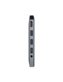 Docking USB Tipo-C Aisens ASUC-9P001-GR/ 1xHDMI/ 3xUSB/ 1xRJ45/ 1xAudio/ 1xLector Tarjetas / 1xUSB Tipo-C PD/ Gris