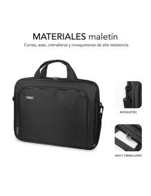 Maletín Subblim Oxford para Portátiles hasta 12.5'/ Negro