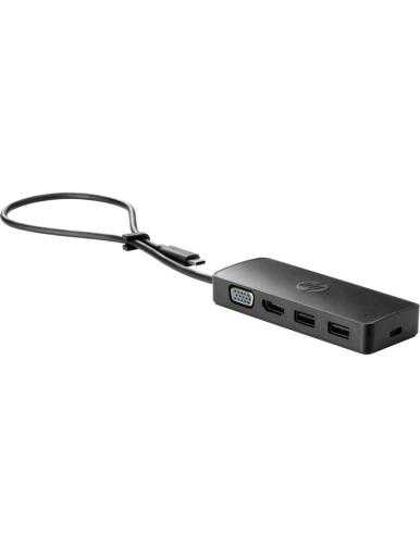 Docking USB 3.0 Tipo-C HP USB-C Travel G2/ 2xUSB/ 1xHDMI/ 1xVGA/ Negro