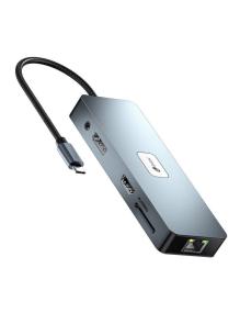 Docking USB Tipo-C Leotec LEDS03/ 3xUSB/ 1xUSB Tipo-C PD/ 1xHDMI 4K/ 1 xDisplayPort/ 1xVGA/ 1xAudio/ 1xRJ45/ 1xLector Tarjetas S