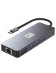 Docking USB Tipo-C Leotec LEDS03/ 3xUSB/ 1xUSB Tipo-C PD/ 1xHDMI 4K/ 1 xDisplayPort/ 1xVGA/ 1xAudio/ 1xRJ45/ 1xLector Tarjetas S