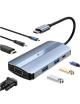 Docking USB Tipo-C Leotec LEDS04/ 2xUSB/ 1xUSB Tipo-C/ 1xUSB Tipo-C PD/ 1xHDMI/ 1xVGA/ 1xAudio/ Azul