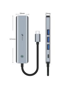 Docking USB Tipo-C Leotec LEDS05/ 3xUSB/ 1xUSB Tipo-C PD/ 1xHDMI/ Gris