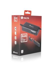 Cargador de Portátil NGS BAN/ 90W/ Manual/ 11 Conectores/ Voltaje 12-20V