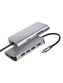 Docking USB Tipo-C NGS WonderDock8/ 3xUSB/ 1xUSB Tipo-C DP/ 1xHDMI/ 1xRJ45/ 1xLector Tarjetas SD