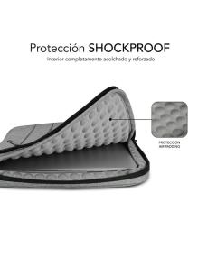 Funda Subblim Air Padding 360 Sleeve para Portátiles hasta 14'/ Gris Claro