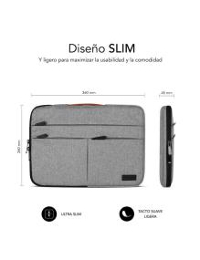 Funda Subblim Air Padding 360 Sleeve para Portátiles hasta 14'/ Gris Claro