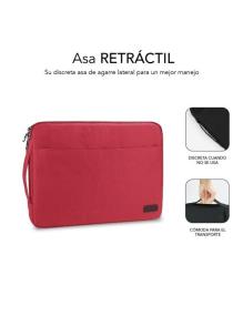 Funda Subblim Urban Laptop Sleeve para Portátiles hasta 15.6'/ Roja