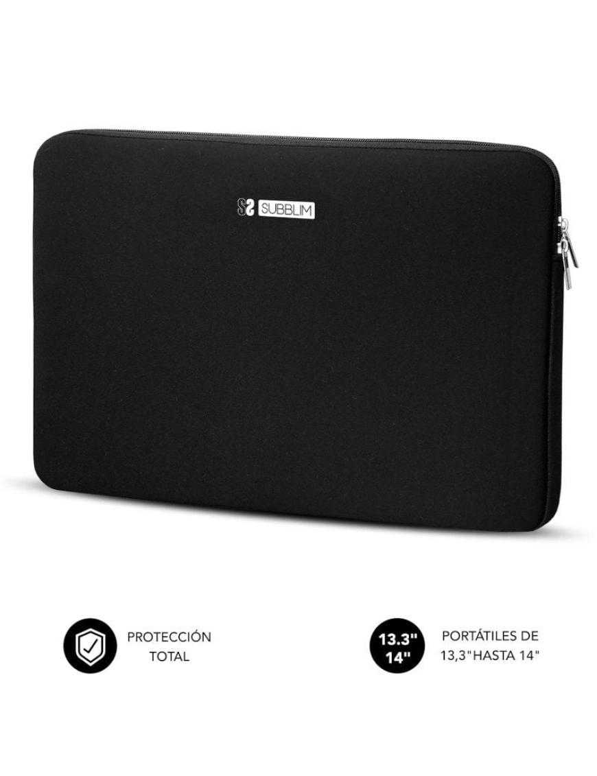 Funda Subblim Business Laptop Sleeve Neoprene para Portátiles 13.3'-14'/ Negra