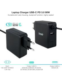 Cargador de Portátil TooQ TQLC-USBC90PD USB Tipo-C/ 90W/ Automático/ Voltaje 5-20V/ 1x USB Tipo-C