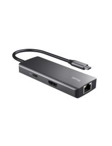 Docking USB Tipo-C Trust Dalyx/ 2xUSB/ 2xUSB Tipo-C/ 1xHDMI/ 1xRJ45/ Gris