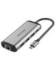 Docking USB Tipo-C Vention THAHB/ 1xHDMI/ 3xUSB/ 1xUSB Tipo-C PD/ 1xRJ45/ 1xLector tarjetas/ 1xAudio/ Gris