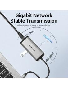 Docking USB Tipo-C Vention THAHB/ 1xHDMI/ 3xUSB/ 1xUSB Tipo-C PD/ 1xRJ45/ 1xLector tarjetas/ 1xAudio/ Gris