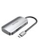 Docking USB Tipo-C Vention TNHHB/ 3xUSB/ 1xUSB Tipo-C PD/ 1xLector Tarjetas SD y MicroSD/ Gris