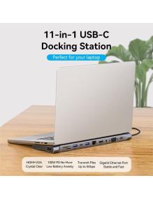 Docking USB Tipo-C Vention THTHC/ 1xHDMI/ 1xVGA/ 3xUSB/ 1xUSB Tipo-C/ 1xUSB Tipo-C PD/ 1xRJ45/ 1xLector Tarjetas SD y MicroSD/ J