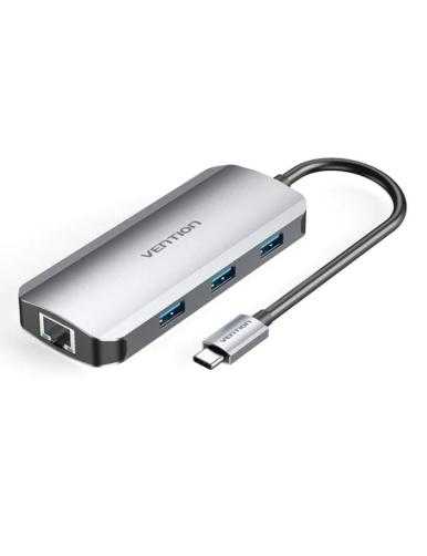 Docking USB Tipo-C Vention TOHHB/ 1xHDMI/ 3xUSB/ 1xRJ45/ 1xUSB Tipo-C PD