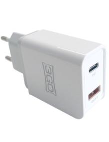 Cargador de Pared 3GO ALMUSBCQC3/ 1xUSB/ 1xUSB Tipo-C/ 18W