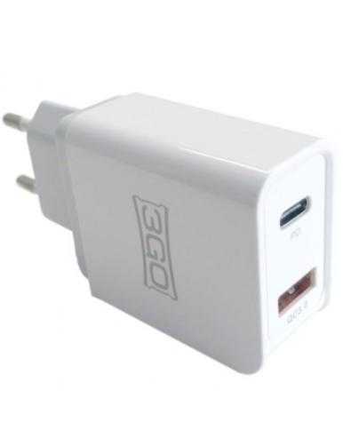 Cargador de Pared 3GO ALMUSBCQC3/ 1xUSB/ 1xUSB Tipo-C/ 18W