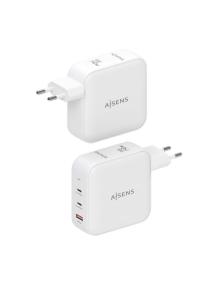 Cargador Gan de Pared Aisens ASCH-140W3P030-W/ 2xUSB Tipo-C/ 1xUSB/ 140W