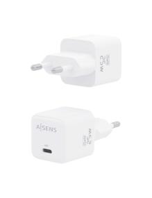 Cargador Gan de Pared Aisens ASCH-25W1P012-W/ 1xUSB Tipo-C/ 25W