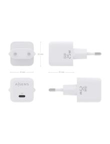 Cargador Gan de Pared Aisens ASCH-25W1P012-W/ 1xUSB Tipo-C/ 25W