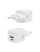 Cargador Gan de Pared Aisens ASCH-25W2P014-W/ 1xUSB Tipo-C/ 1xUSB/ 25W