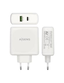 Cargador de Pared Aisens ASCH-2PD30QC-W/ 1xUSB Tipo-C/ 1x USB/ 48W