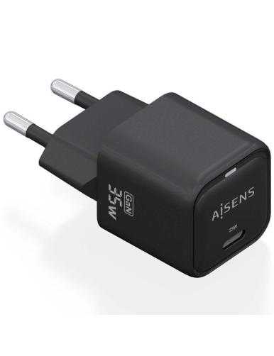 Cargador Gan de Pared Aisens ASCH-35W1P023-BK/ 1xUSB Tipo-C/ 35W