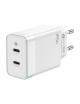 Cargador Gan de Pared Aisens ASCH-45W2P005-W/ 2xUSB Tipo-C/ 45W