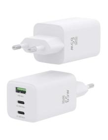 Cargador Gan de Pared Aisens ASCH-65W3P041-W/ 2xUSB Tipo-C/ 1xUSB/ 65W