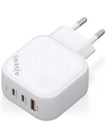 Cargador Gan de Pared Aisens ASCH-65W3P026-W/ 2xUSB Tipo-C/ 1xUSB/ 65W