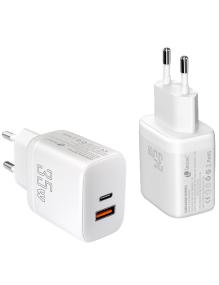 Cargador de Pared Leotec LECSPH35W2W/ 1xUSB Tipo-C/ 1xUSB/ 35W