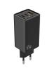 Cargador Universal Leotec LECSPH65W3K/ 2xUSB Tipo-C/ 1xUSB/ 65W