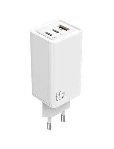 Cargador de Pared Leotec LECSPH65W3W/ 2xUSB Tipo-C/ 1xUSB/ 65W